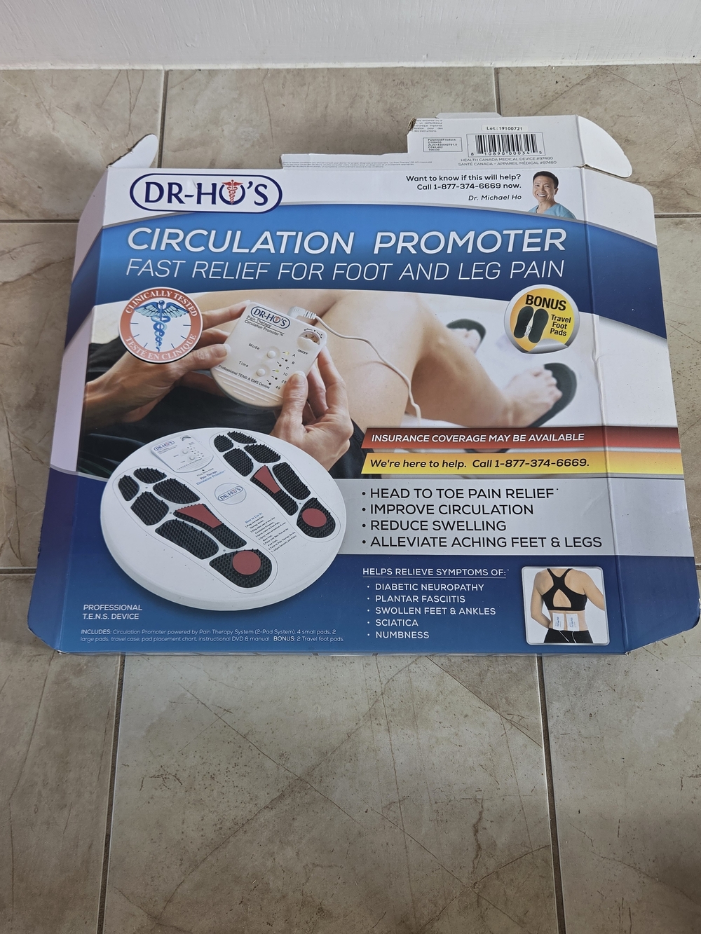 DR-HO'S Circulation Promoter Foot and Leg Pain Relief - White/Blue